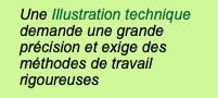 Une Illustration technique demande une grande précision et exige des méthodes de travail rigoureuses